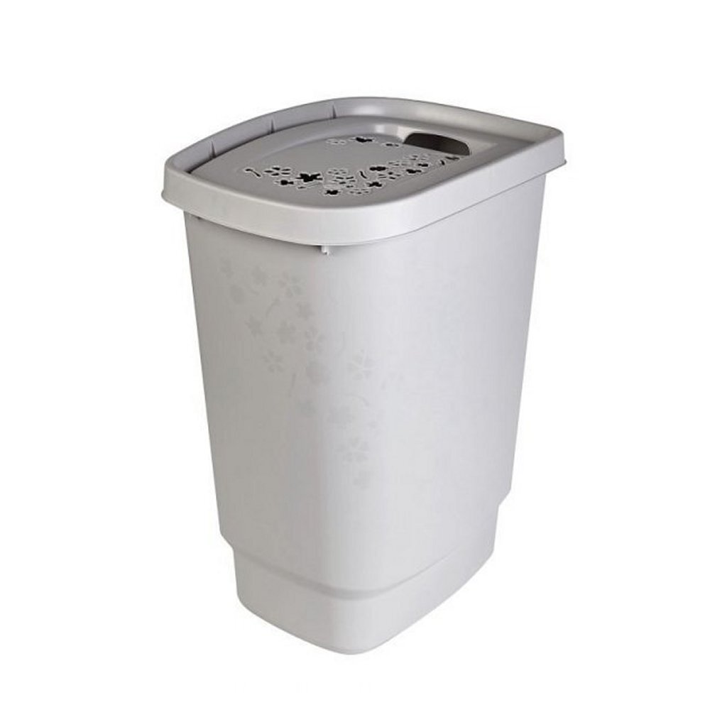 Rotho Flowers kôš na bielizeň 55 l sivý