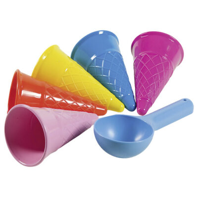 Basic Formičky do piesku na zmrzlinu 6-dielne