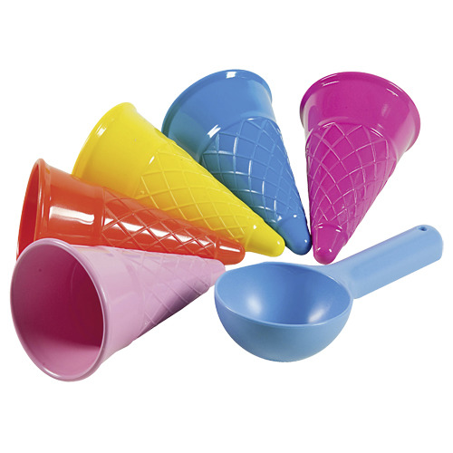 Basic Formičky do piesku na zmrzlinu 6-dielne