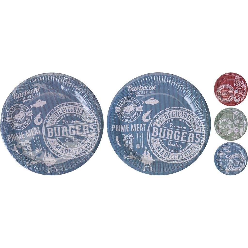 Basic Jednorazové kartónové taniere 23 cm 10 ks Rozmanité