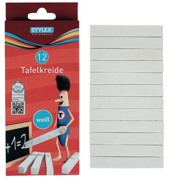 Stylex Blackboard Chalk White 10 ks
