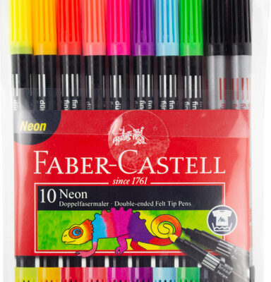 Faber Castell FC-151109 fixky Duo neónové farby v puzdre 10 ks
