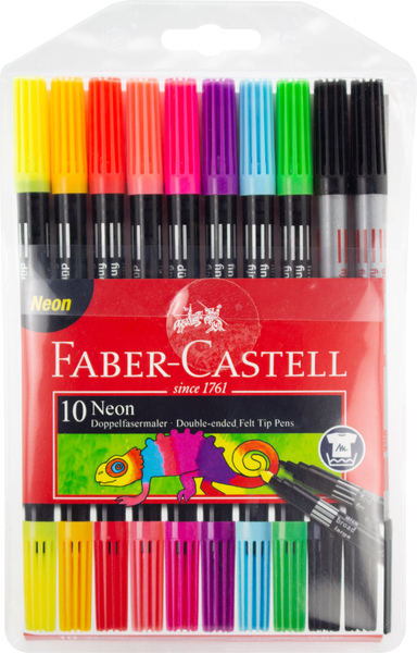 Faber Castell FC-151109 fixky Duo neónové farby v puzdre 10 ks