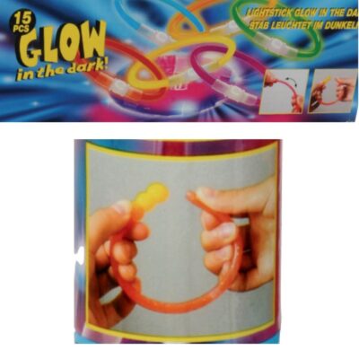 Glow in the dark Tyčinky / Glow náramky 15 ks