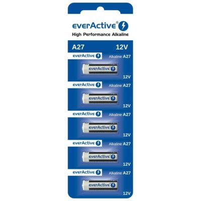 5 x alkalické batérie everActive 27A 12V – blister 5 ks.