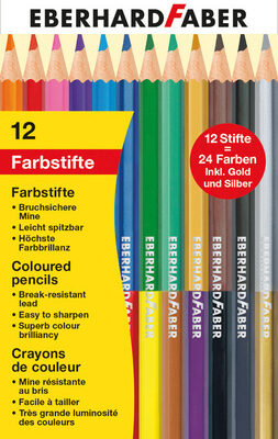 Eberhard Faber EF-514811 Farebná ceruzka 2-stranné farebné puzdro 12 ks 24 farieb