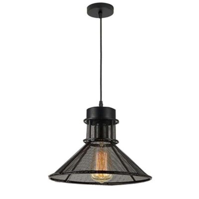Homestyle Pro MK110-BB Priemyselná závesná lampa 28×18 cm Čierna/kov