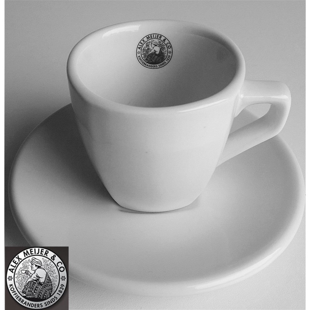 Intermezzo Espresso šálka s podšálkou Logo Alex Meijer 3 ks