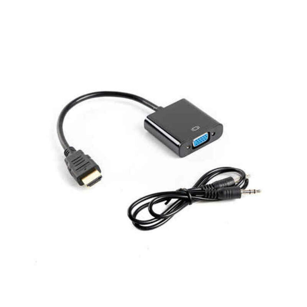 Adaptér video kábla Lanberg AD-0017-BK 0,2 m VGA (D-Sub) HDMI typ A (štandard) čierny