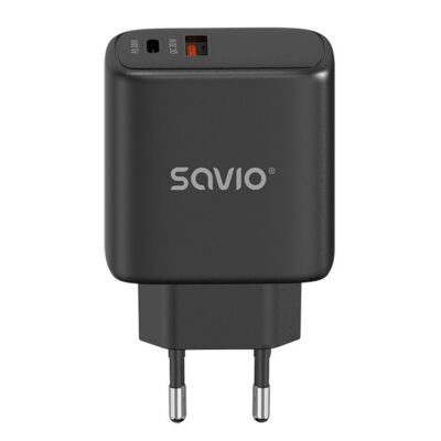 SAVIO LA-06/B USB rýchle nabíjanie Power Delivery 3.0 30W interná nabíjačka