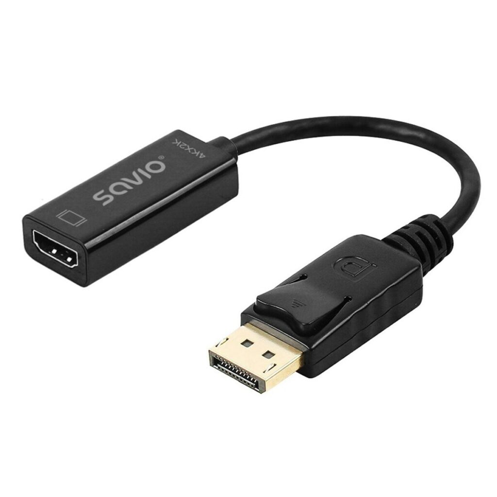 Adaptér Savio DisplayPort (M) v1.2 - HDMI A (Ž) v1.4 4K AK-62
