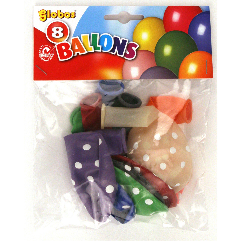Globos balón s bodkami 8 ks