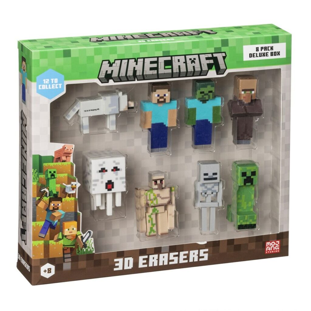 MINECRAFT 3D GUMA - 8 KS DELUXE BOX VERZIA A