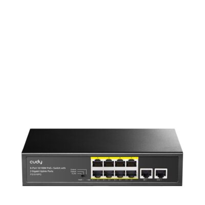 Sieťový prepínač Cudy FS1010PG Fast Ethernet (10/100) Napájanie cez Ethernet (PoE) Čierna