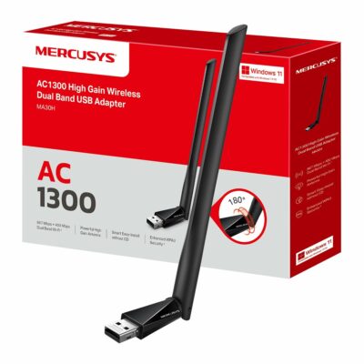 Drahtlose USB-Netzwerkkarte MERCUSYS MA30H AC1300 Dual Band Black