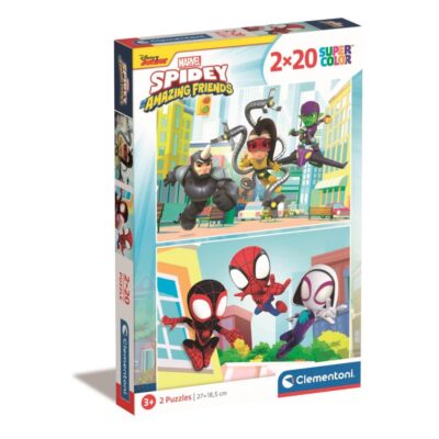 Clementoni Supercolor Puzzle Spidey a jeho úžasní priatelia 2×20 dielikov